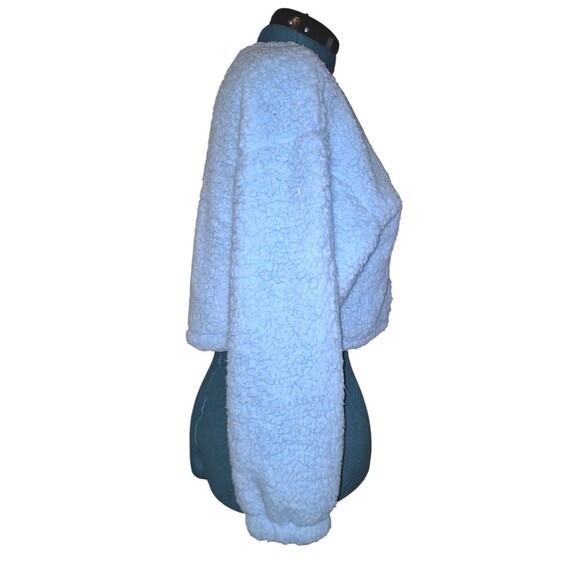 HELLO Kitty & Friends x Forever21 Baby Blue Fleece Kidcore Pullover Crop Top M - Picture 5 of 6